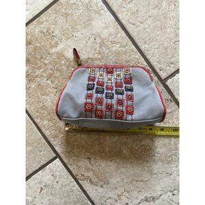Fossil‎ Canvas Cosmetic Bag- geometric pattern